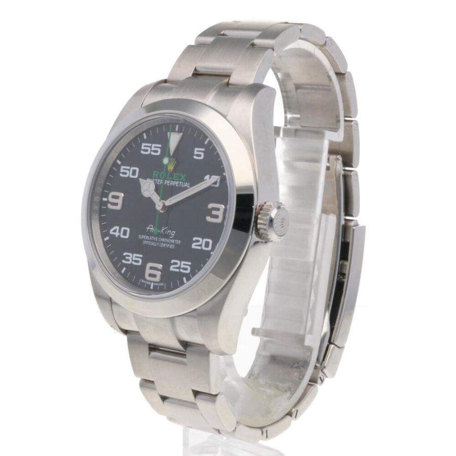 ROLEX(ロレックス) 腕時計美品  エアキング 116900 メンズ SS/ランダムルーレット/12コマ+余りコマ×1 黒 ROLEX（ロレックス） SS 腕時計 ランダム アラビア数字 エアキング