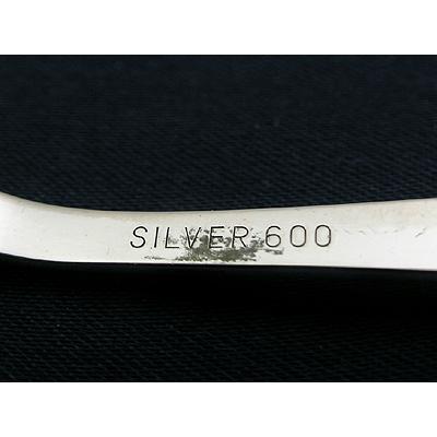 SV600 銀製 スプーン 2本セット 葉 葉っぱ cSc アンティーク調