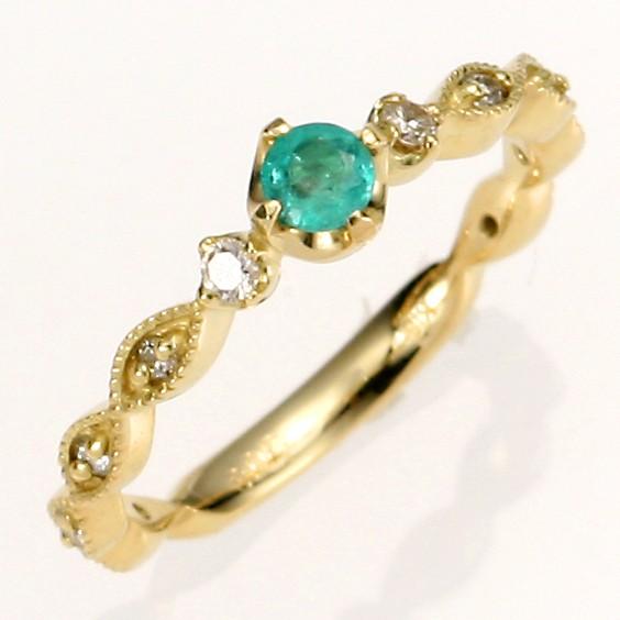 送料無料 ピンキーリング レディース 指輪 18金 ファランジリング K18 エメラルド 新品 女性 かわいい オシャレ 激安ブランド Www Ladislexia Net