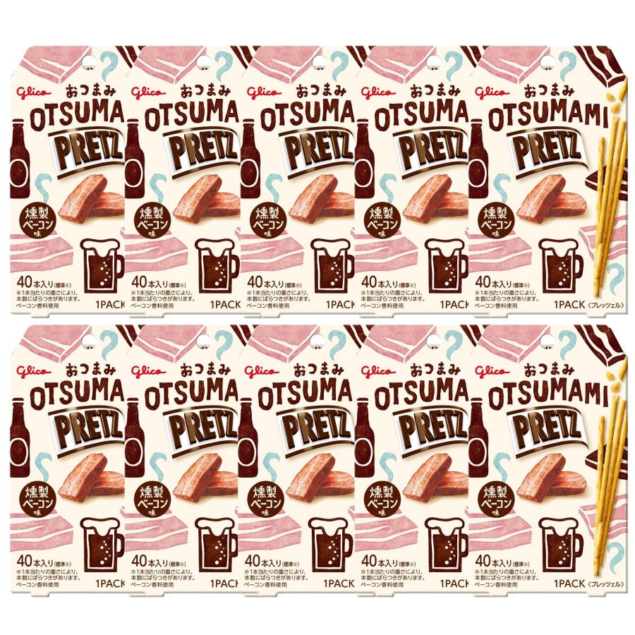 グリコ（glico） 江崎グリコ おつまみプリッツ 燻製ベーコン味 24g×10