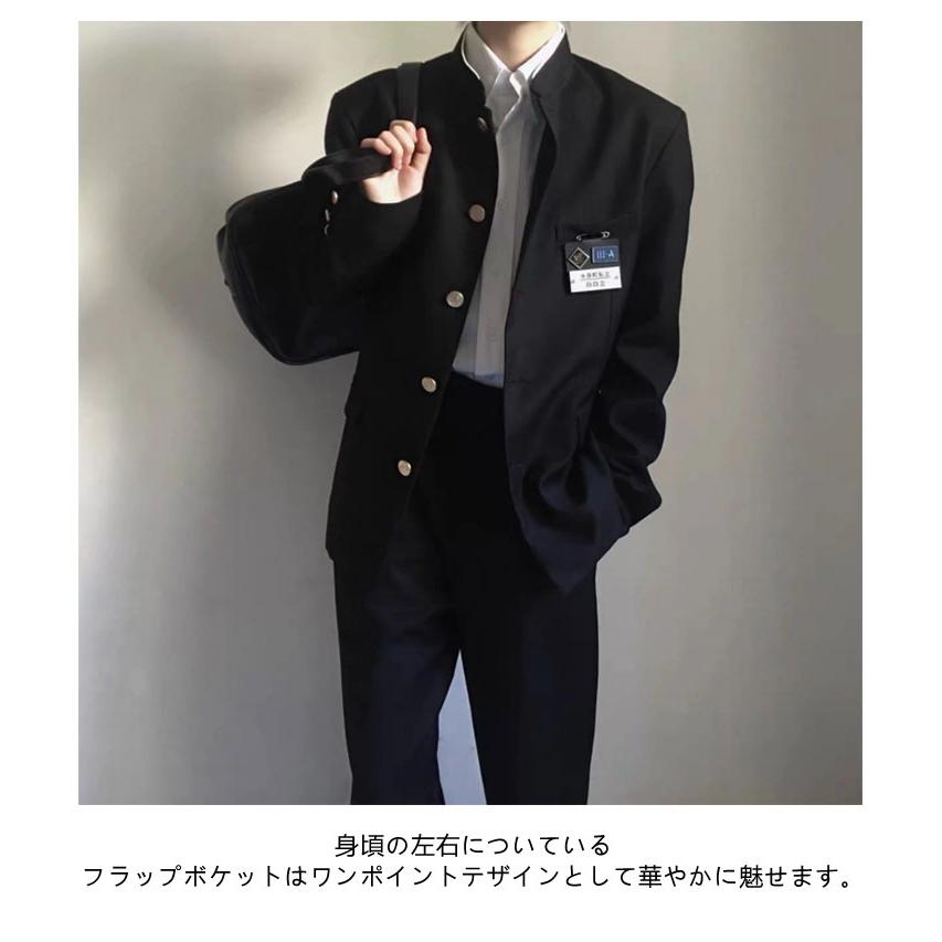 4点セット 学生服 上下セット 男子 制服 学ラン 詰襟 ラウンド襟 ブレザー 上着 ズボン 長袖シャツ ネクタイ メンズ ジュニア ボーイズ スクー｜rl-select｜08