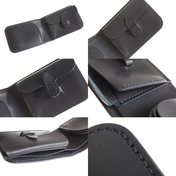 REDMOONハンドメード ブラックレザー 財布 REDMOON（レッドムーン） ウォレットREDMOON ショートウォレット RM