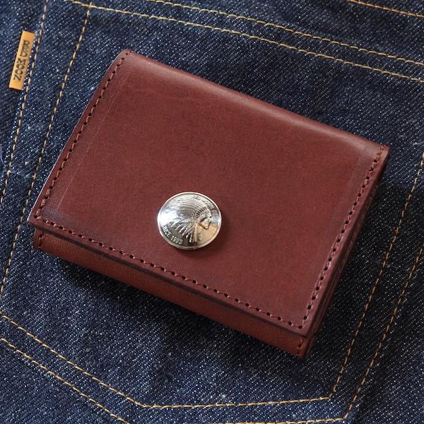 レッドムーン 財布 REDMOON コンパクトウォレット RM-SQ01A  サドルレザー  コンチョ付 | REDMOON