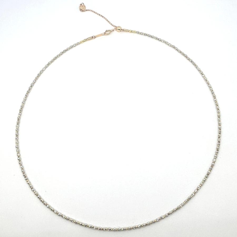 オメガ ネックレス K18 YG WG 幅1.9mm 45cm ミラーカットボール オメガ ネックレス K18 YG WG 幅1.9mm 45cm ミラーカットボール
