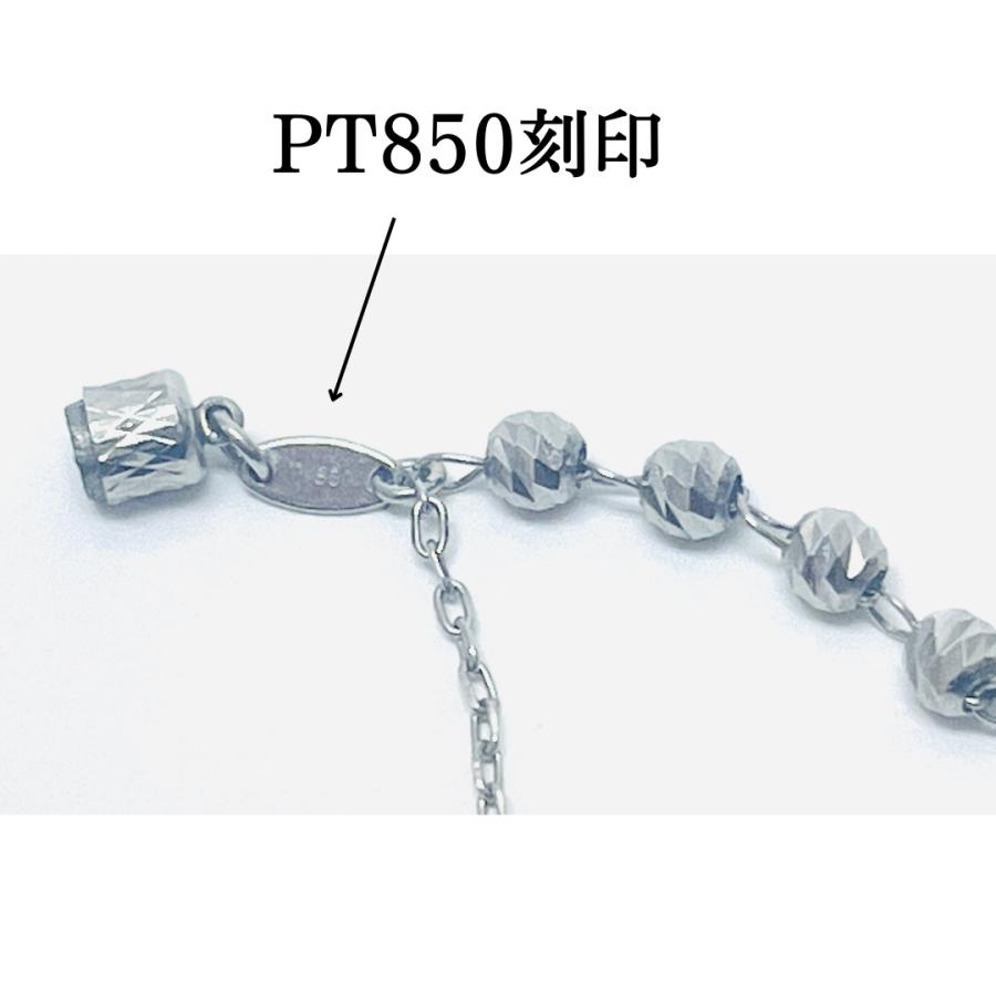 ブレスレット プラチナ ミラーカットボール 幅3mm 18cm Pt850 ブレスレット プラチナ ミラーカットボール 幅3mm 18cm Pt850