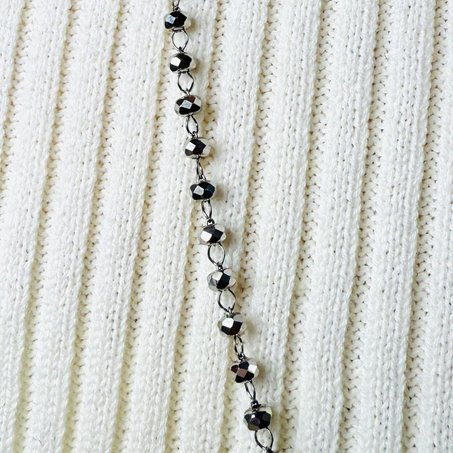 ロング ネックレス プラチナ ミラーカットボール 65cm Pt850 RM