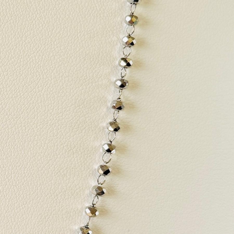 ロング ネックレス プラチナ ミラーカットボール 65cm Pt850 RM