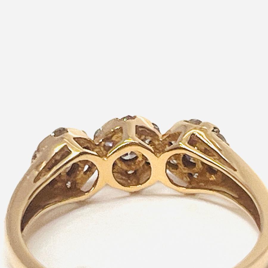 リング 18金 ピンクゴールド ダイヤモンド 0.53ct 花 フラワー 指輪