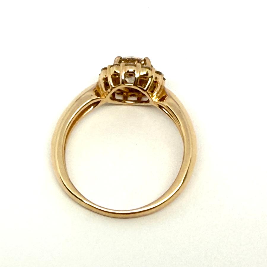 リング 18金 ピンクゴールド ライトブラウン ダイヤモンド 1.05ct SI-1