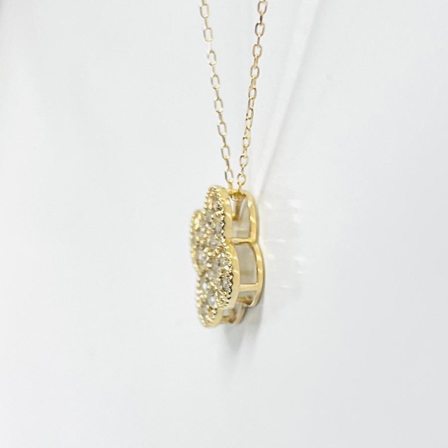 ネックレス 18金 ダイヤモンド 0.50ct クローバー 四つ葉 K18 YG ネックレス 18金 ダイヤモンド 0.50ct クローバー 四つ葉 K18 YG