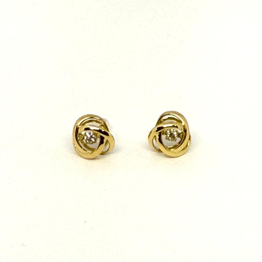 ピアス 18金 ダイヤモンド 0.10ct ダンシング スタッド K18 YG レディース RMジュエリーの画像