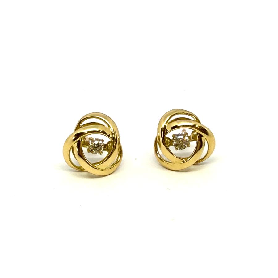 ピアス 18金 ダイヤモンド 0.10ct ダンシング スタッド K18 YG レディース RMジュエリーの画像