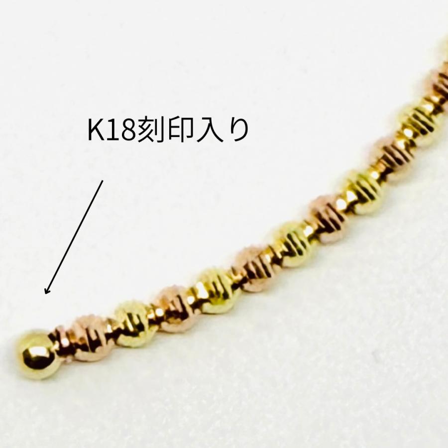 バングル 18金 プラチナ カットボール 幅2mm 16cm K18 YG PG Pt850 ダイヤカット RMジュエリーの画像