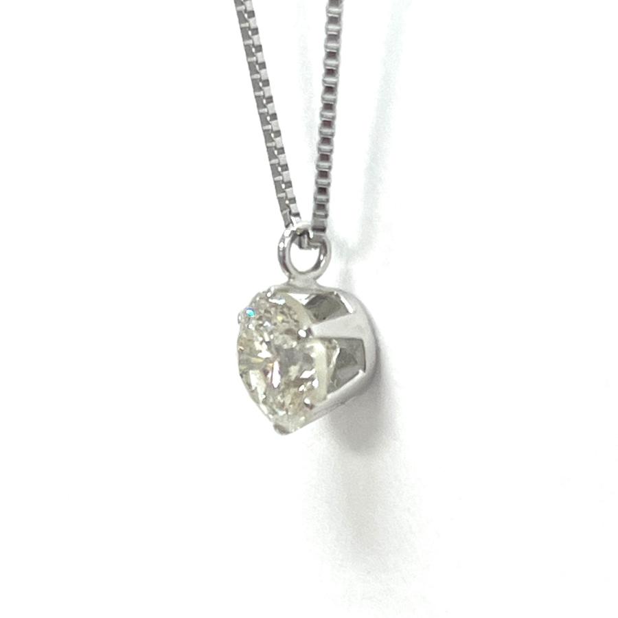 ネックレス プラチナ ダイヤモンド 1.03ct 鑑定書付 一粒 Pt900 プチ