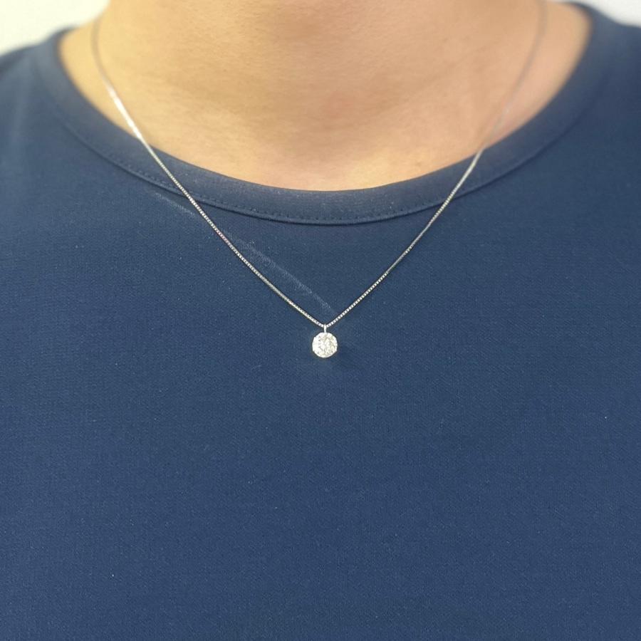 ネックレス プラチナ ダイヤモンド 1.03ct 鑑定書付 一粒 Pt900 プチ
