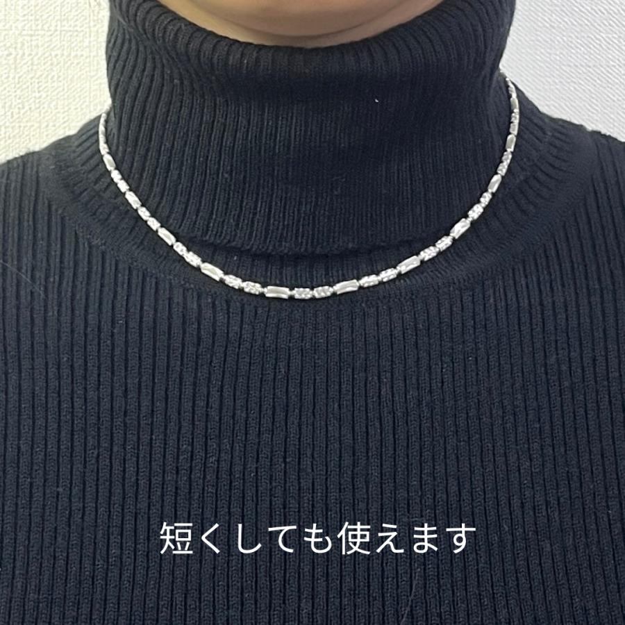 ロング ネックレス Pt850 プラチナ 75cm Yネック 3WAY ミラー