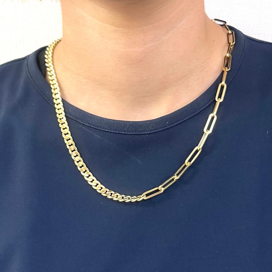 18金 チェーン ネックレス ペーパークリップ 幅5mm 喜平 幅6mm 18金 チェーン ネックレス ペーパークリップ 幅5mm 喜平 幅6mm