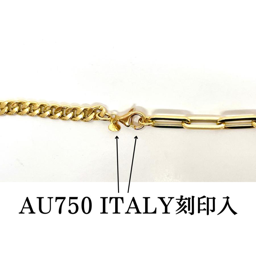 18金 チェーン ネックレス ペーパークリップ 幅5mm 喜平 幅6mm 18金 チェーン ネックレス ペーパークリップ 幅5mm 喜平 幅6mm
