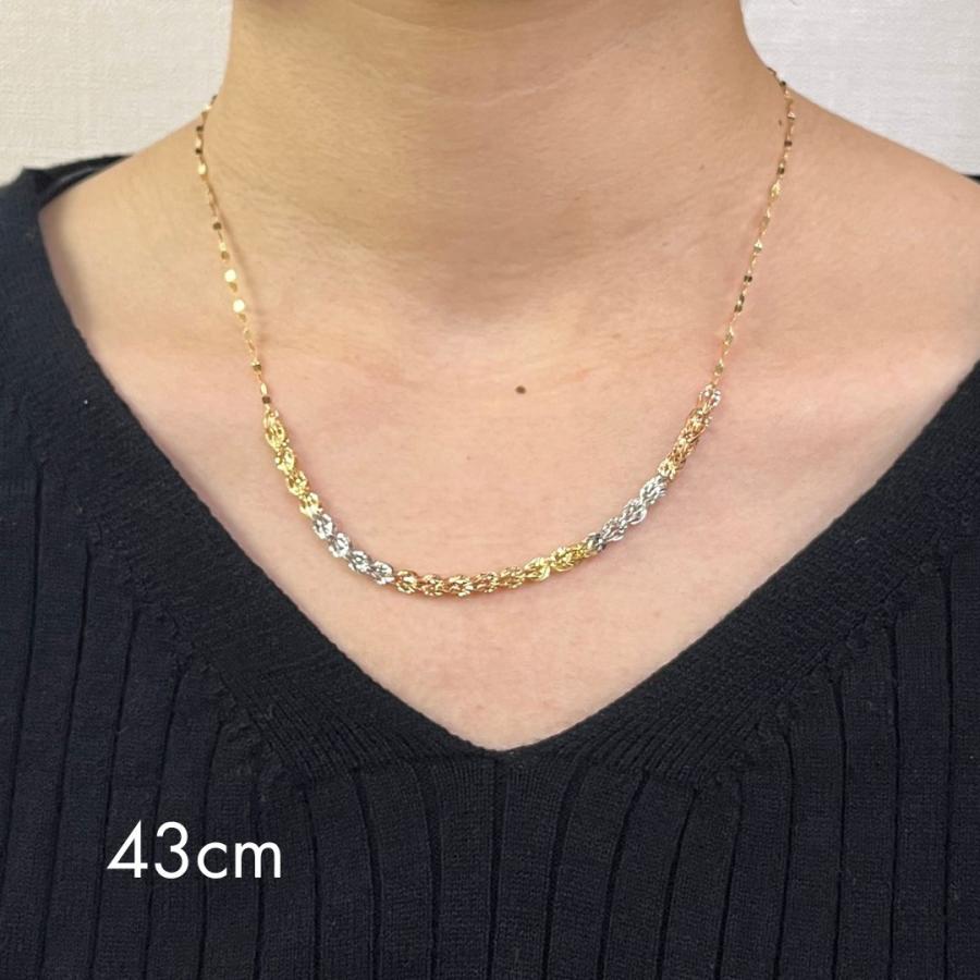 ネックレス 18金 イエローゴールド ホワイトゴールド ピンクゴールド