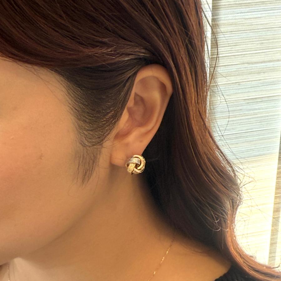 スタッド ピアス 18金 直径11.5mm K18 YG PG WG イタリア製 レディース