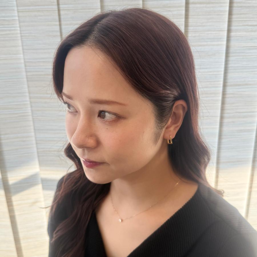 フープ ピアス 18金 スクエア 四角 直径10mm 中折れ式 K18 YG