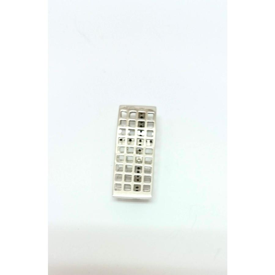 ペンダントトップ ブラック ダイヤモンド 18金 ホワイトゴールド クロス K18 WG ネックレス メンズ RMジュエリーの画像