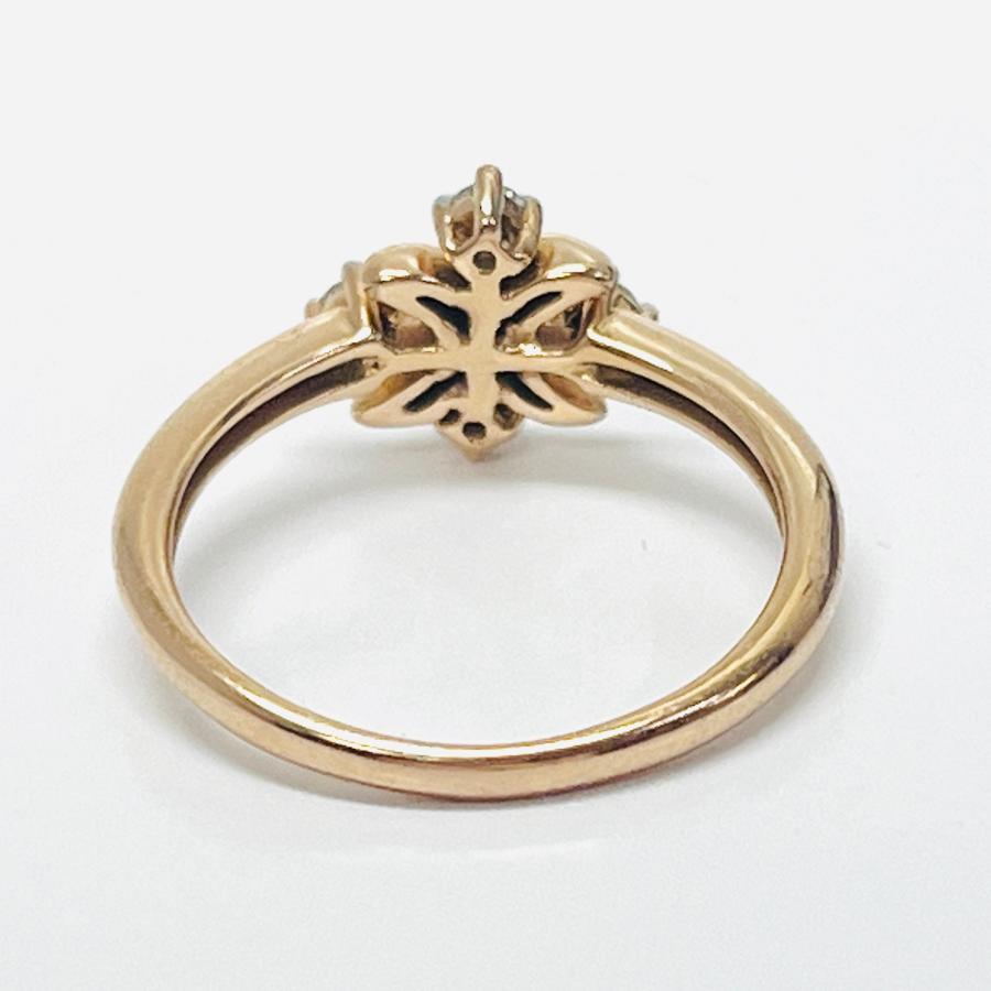 リング 18金 ピンクゴールド ダイヤモンド 0.18ct  花 フラワー 指輪  K18 PG レディース RMジュエリーの画像