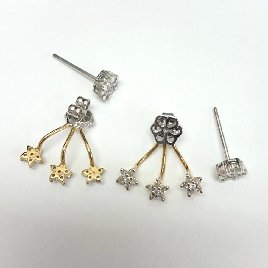 ピアス ダイヤモンド 0.65ct 18金 ホワイトゴールド イエローゴールド 