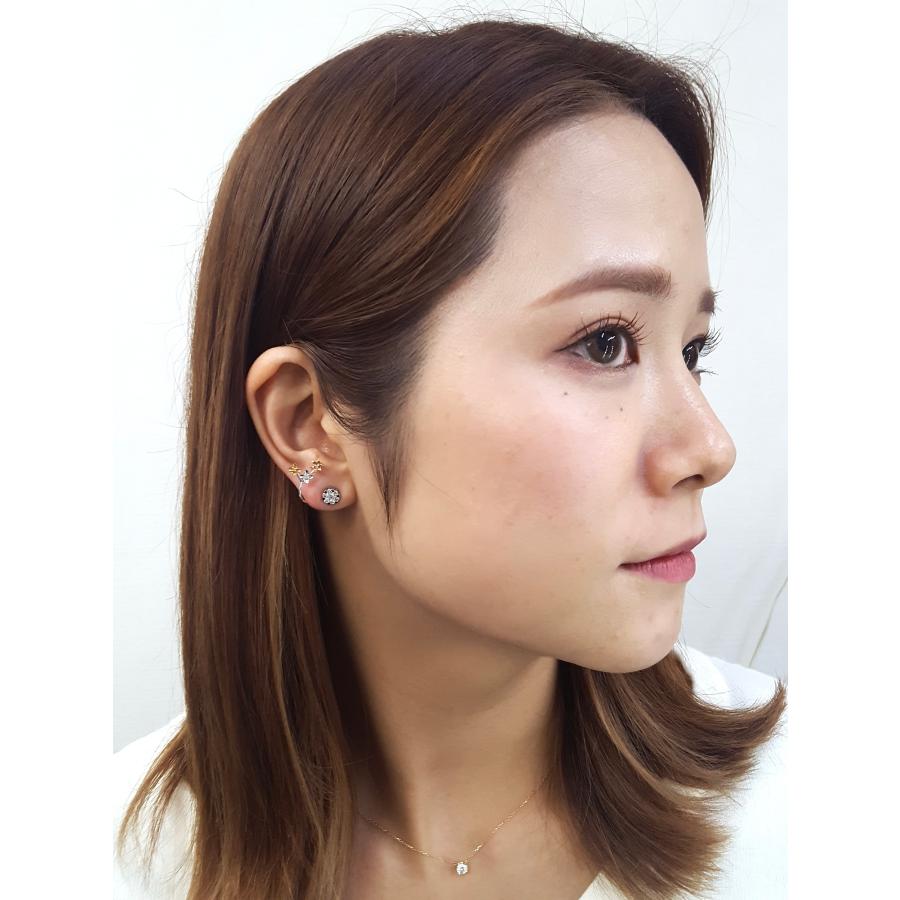 ピアス ダイヤモンド 0.44ct 18金 ホワイトゴールド イエローゴールド
