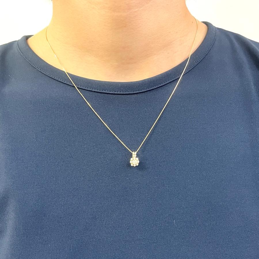4℃ネックレス18k ダイヤモンド ダイヤモンド K18ネックレス(イエローゴールド/4月誕生石/鑑別書