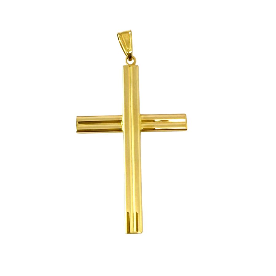 【Mページ】K18 18金 18k YG クロスペンダントトップ ペンダントトップ 18金 クロス 十字架 K18 YG イタリア製 ネックレス