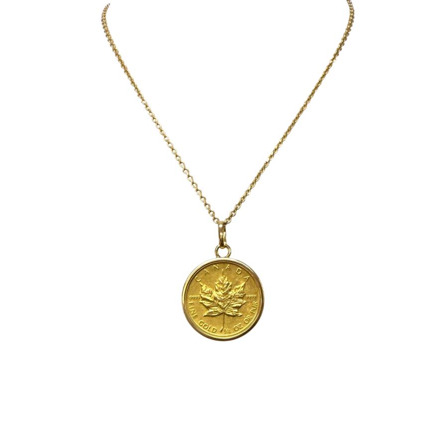 純金 24金 コイン メイプルリーフ 金貨 1/4オンス エリザベス女王 18金枠 ペンダントトップ ネックレス RMジュエリー |  | 08