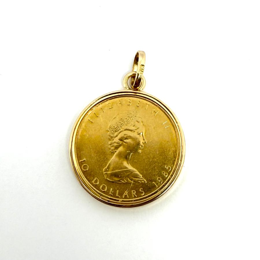 純金 24金 コイン メイプルリーフ 金貨 1/4オンス エリザベス女王 18金枠 ペンダントトップ ネックレス RMジュエリー |  | 05
