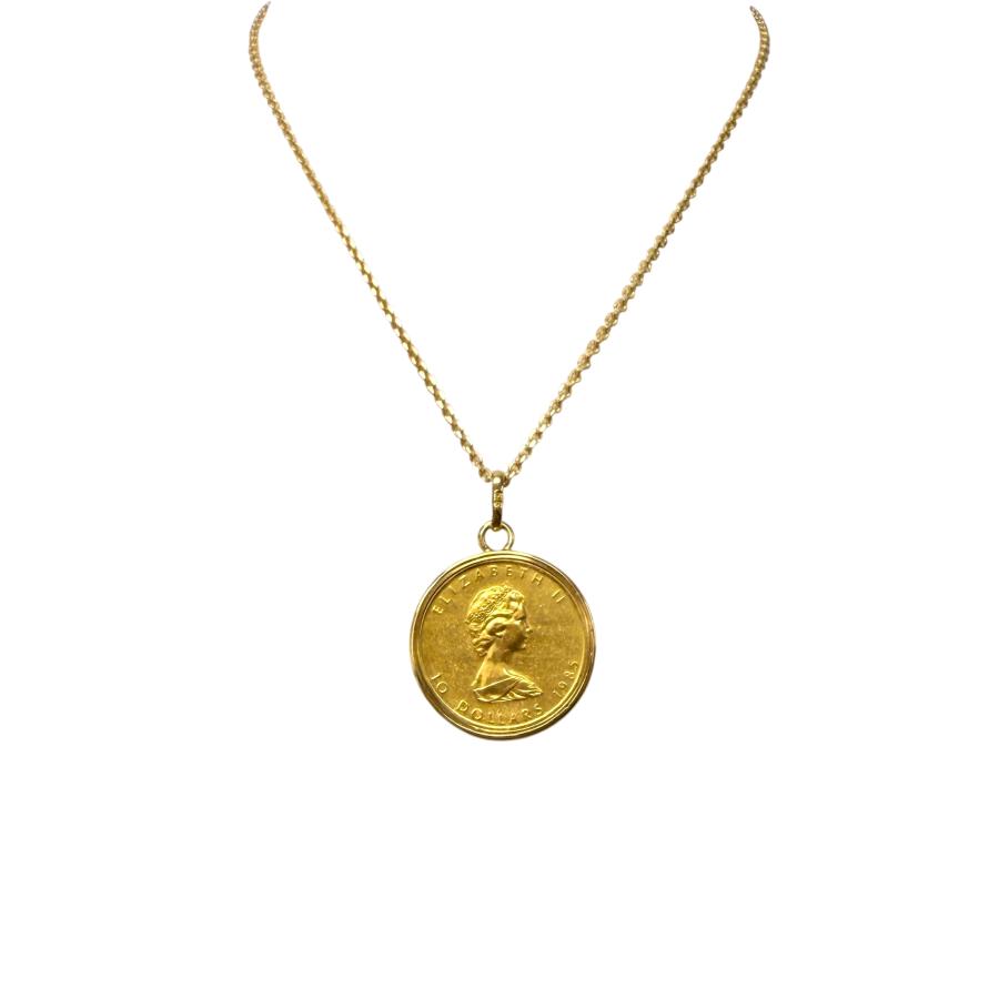 純金 24金 コイン メイプルリーフ 金貨 1/4オンス エリザベス女王 18金枠 ペンダントトップ ネックレス RMジュエリー |  | 07