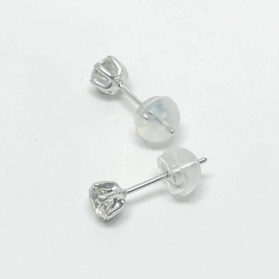 ピアス プラチナ ダイヤモンド 0.50ct Pt900 一粒 プチ 6本爪 スタッド