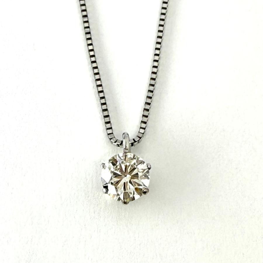 ネックレス プラチナ ダイヤモンド 一粒 0.451ct SI-2クラス GOOD 鑑定
