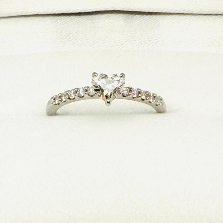 リング プラチナ ダイヤモンド 0.433ct 0.14ct Gカラー SI-1クラス