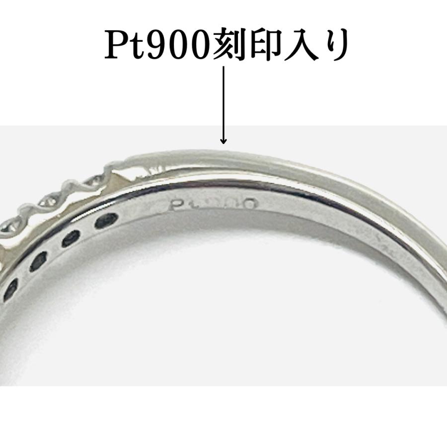Pt 900 リング #14 プラチナ900 リング リング プラチナ ダイヤモンド 0.433ct 0.14ct Gカラー SI-1クラス