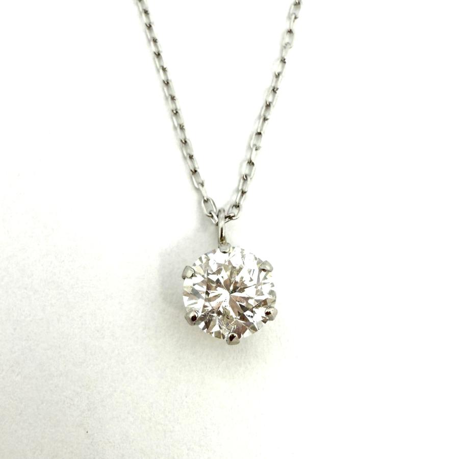 ネックレス プラチナ ダイヤモンド 一粒 0.524ct Pt900 プチ
