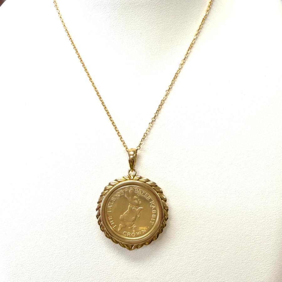 純金 24金 コイン ピーターラビット 金貨 1/5オンス エリザベス女王 18金枠 ペンダントトップ ネックレス RMジュエリー |  | 07