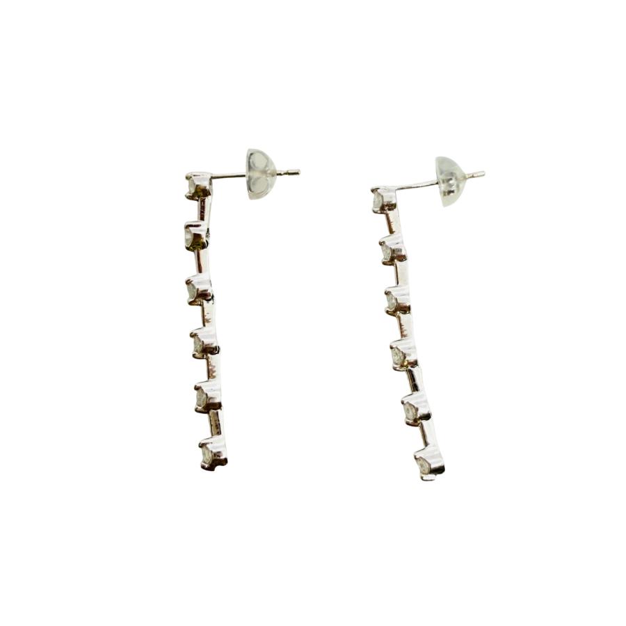 ピアス 18金 ホワイトゴールド ダイヤモンド 0.30ct 揺れる ダンシング