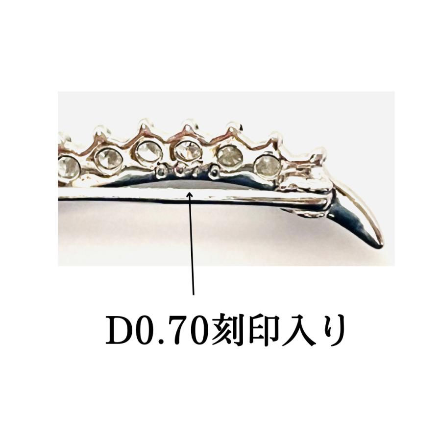 プラチナ ダイヤモンド 0.70ct ブローチ Pt900 レディース RMジュエリーの画像