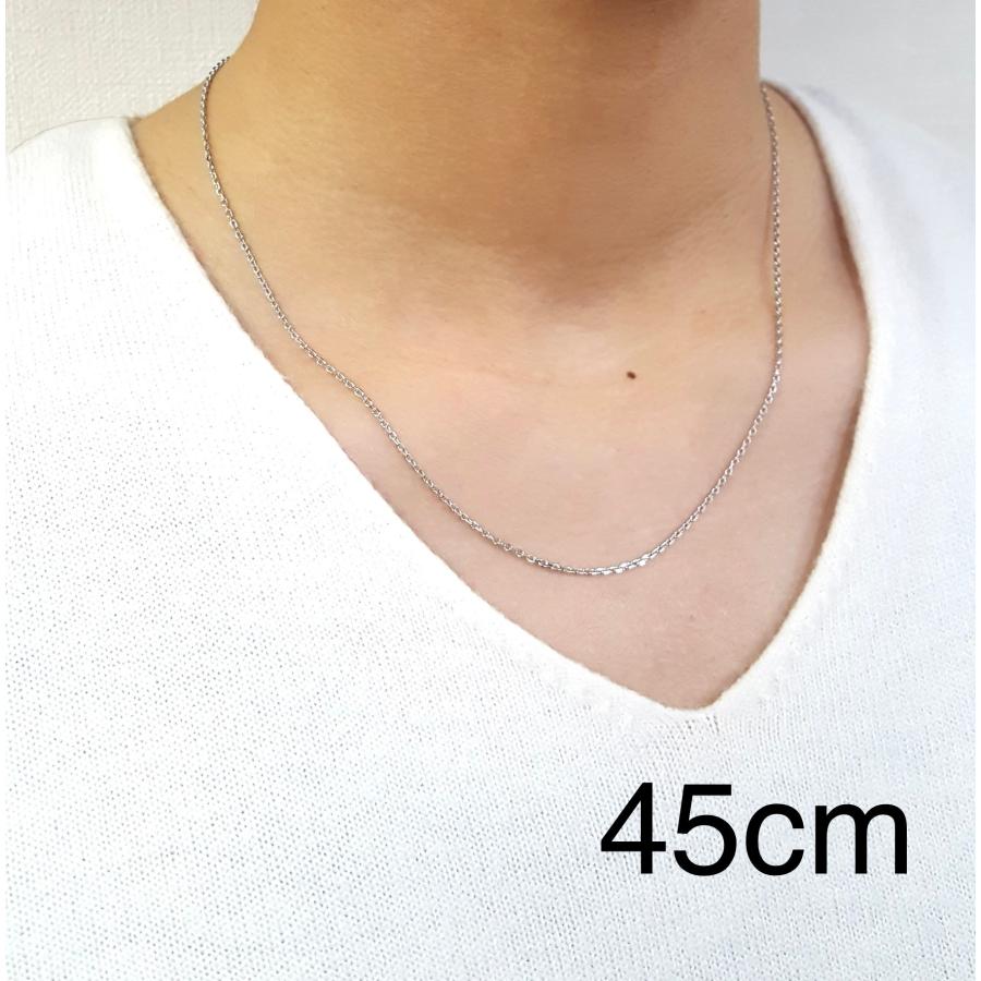 プラチナ アズキ チェーン ネックレス 45cm 幅0.8mm ピン プラチナ アズキ チェーン ネックレス 45cm 幅0.8mm ピン