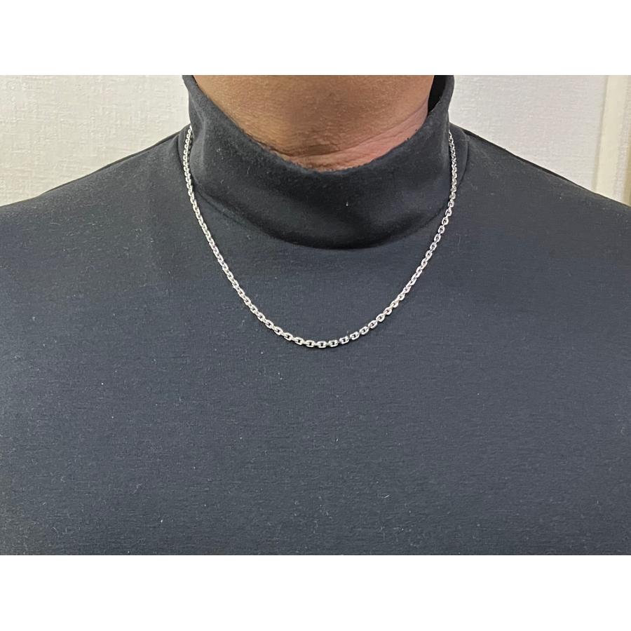 プラチナ アズキ チェーン ネックレス 幅2.5mm 55cm Pt850 メンズ RM