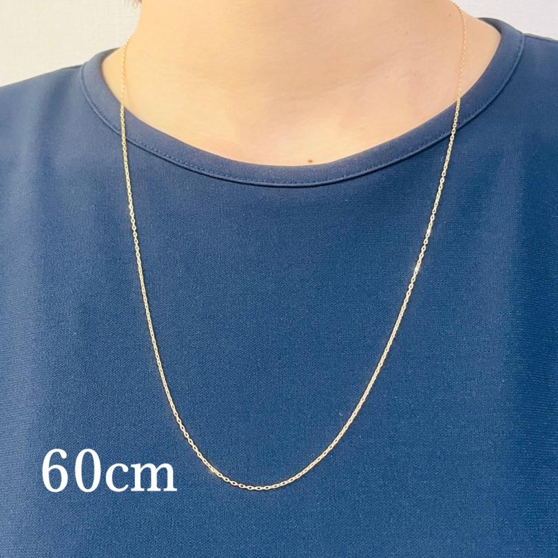 18金 アズキ チェーン ネックレス 60cm 幅1.1mm K18 YG スライド 18金 アズキ チェーン ネックレス 60cm 幅1.1mm K18 YG スライド