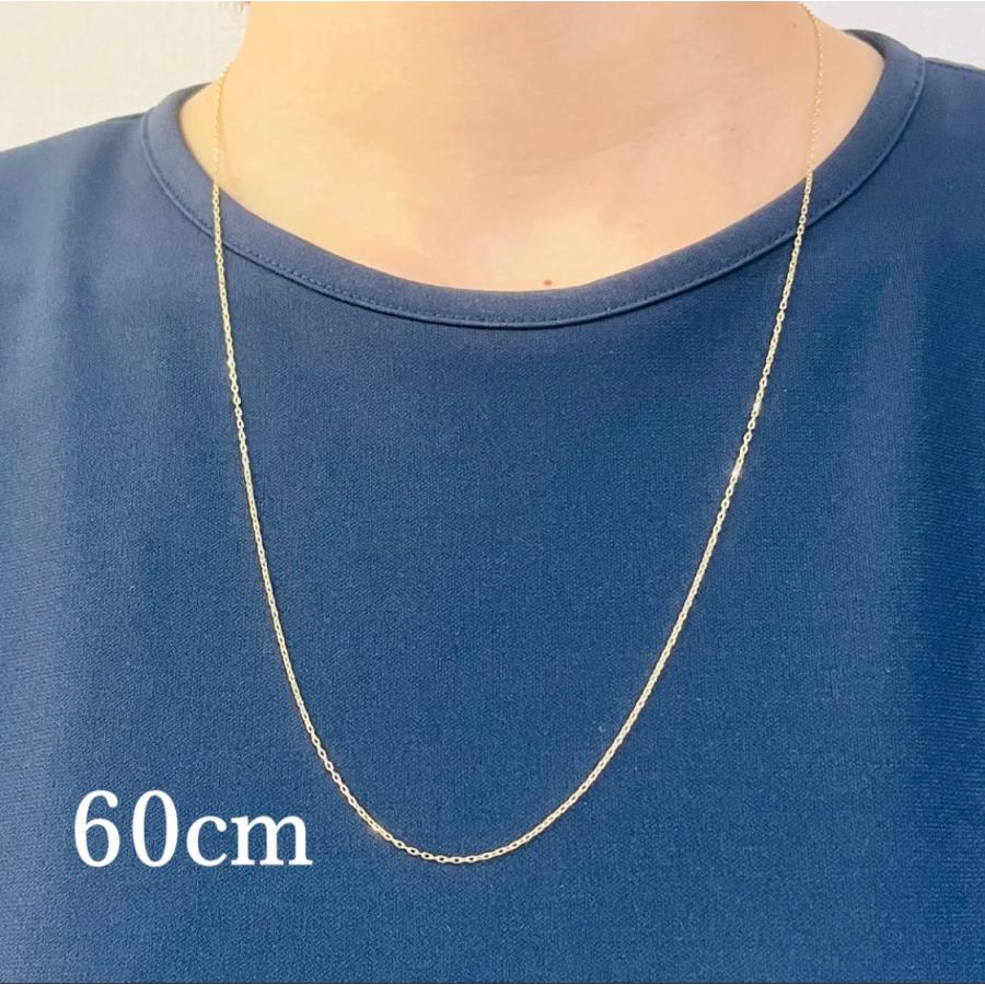 18金 アズキ チェーン ネックレス 幅1.6mm 45cm K18 YG スライド式 RMジュエリーの画像