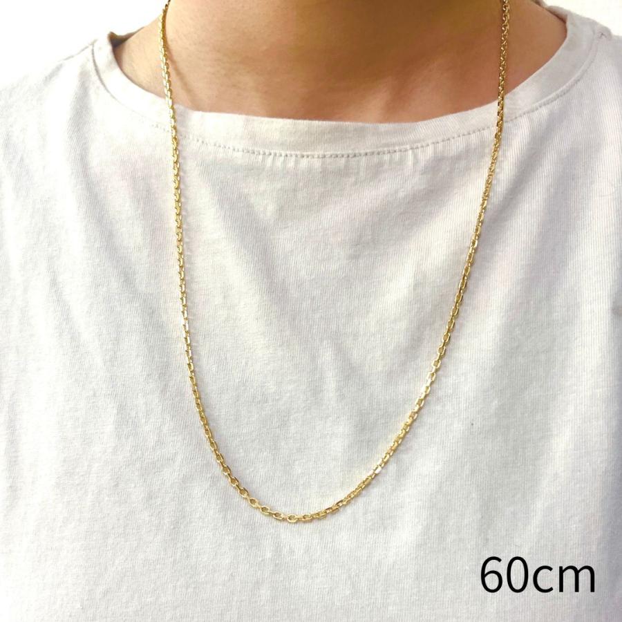 18金 アズキ チェーン ネックレス 幅2.5mm 50cm 60cm K18 YG 18金 アズキ チェーン ネックレス 幅2.5mm 50cm 60cm K18 YG