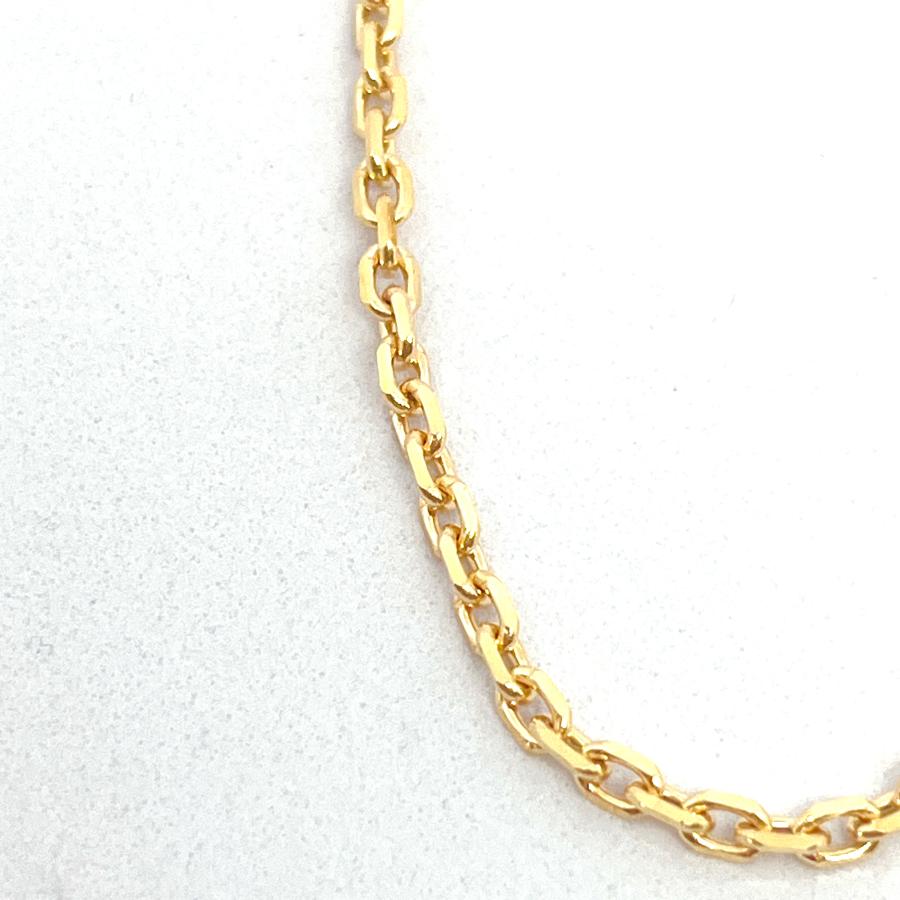 18金 アズキ チェーン ネックレス 幅2.5mm 60cm K18 YG メンズ RM