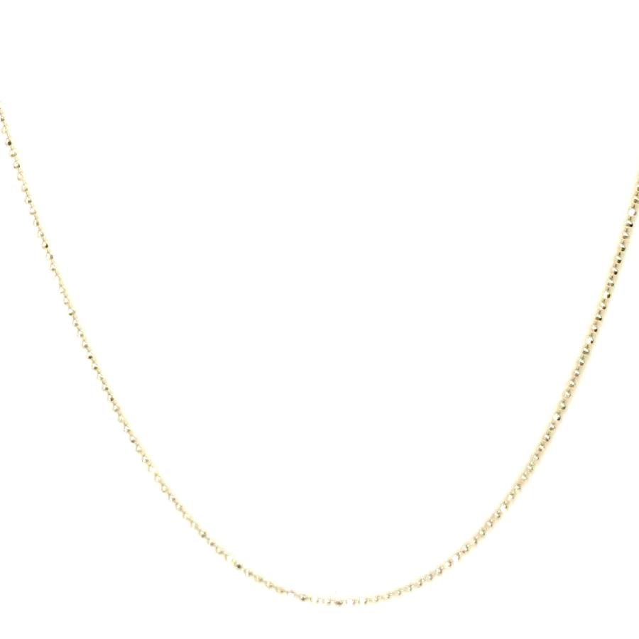 18金 カットボール チェーン ネックレス 45cm 幅1.2mm K18 YG スライド