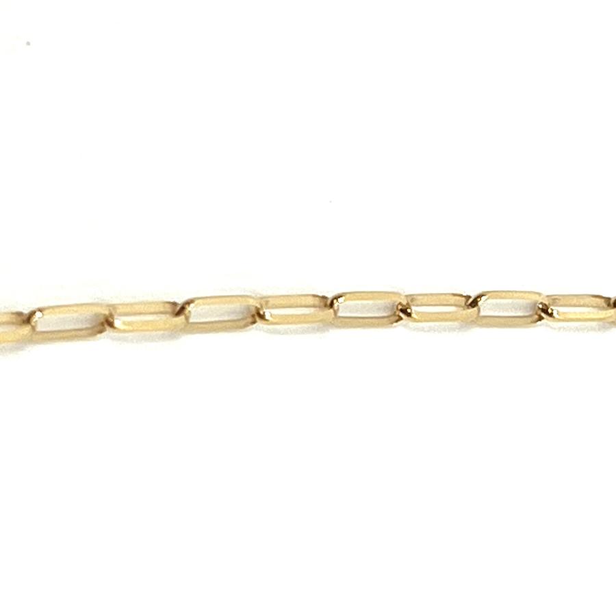 18金 ペーパークリップ チェーン ネックレス 幅1.5mm 50cm 18金 ペーパークリップ チェーン ネックレス 幅1.5mm 50cm